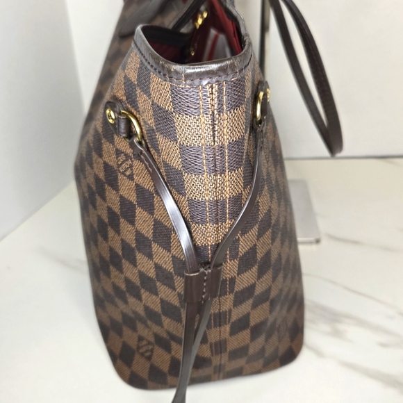Louis Vuitton Damier Ebene Neverfull Tote Bag MM Size - Picture 4 of 15